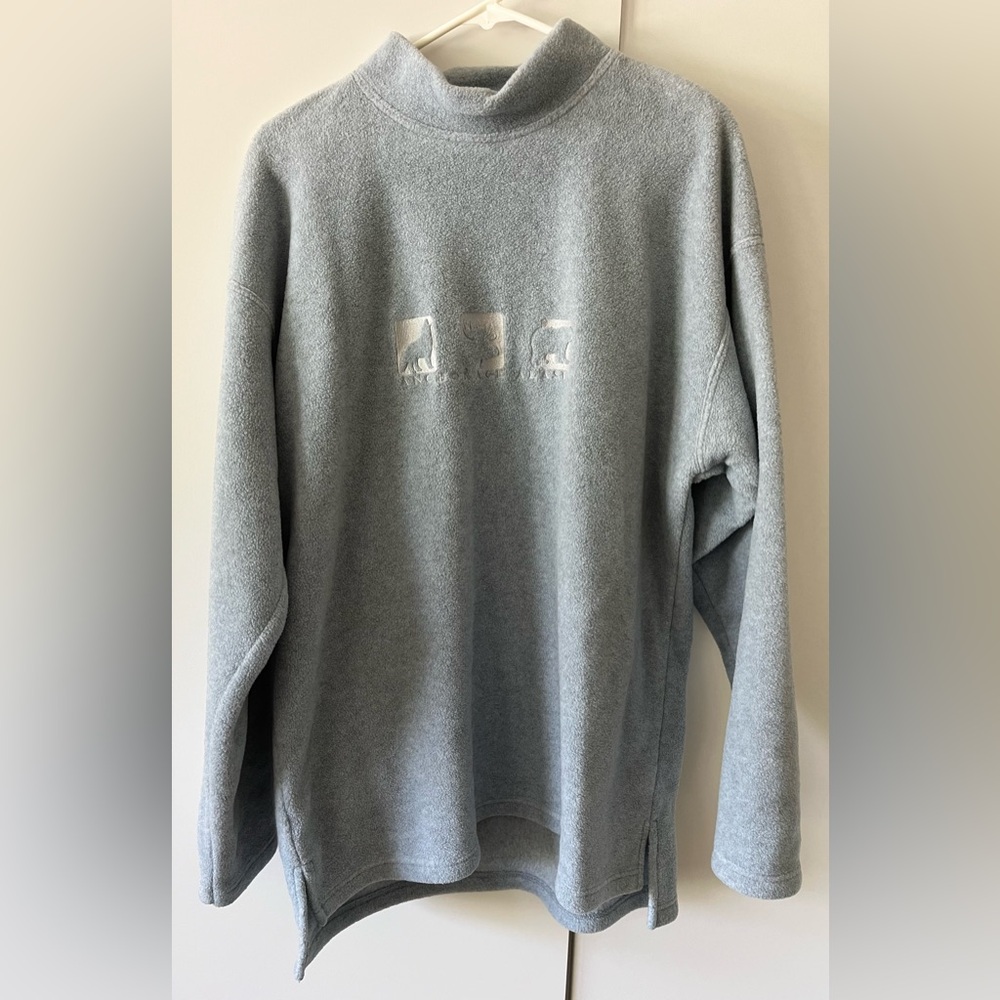 Anchorage, Alaska Women’s Light Blue Size XL Pullover Fleece by Everywear - NEW